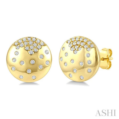 Mosaic Circle Diamond Fashion Earrings