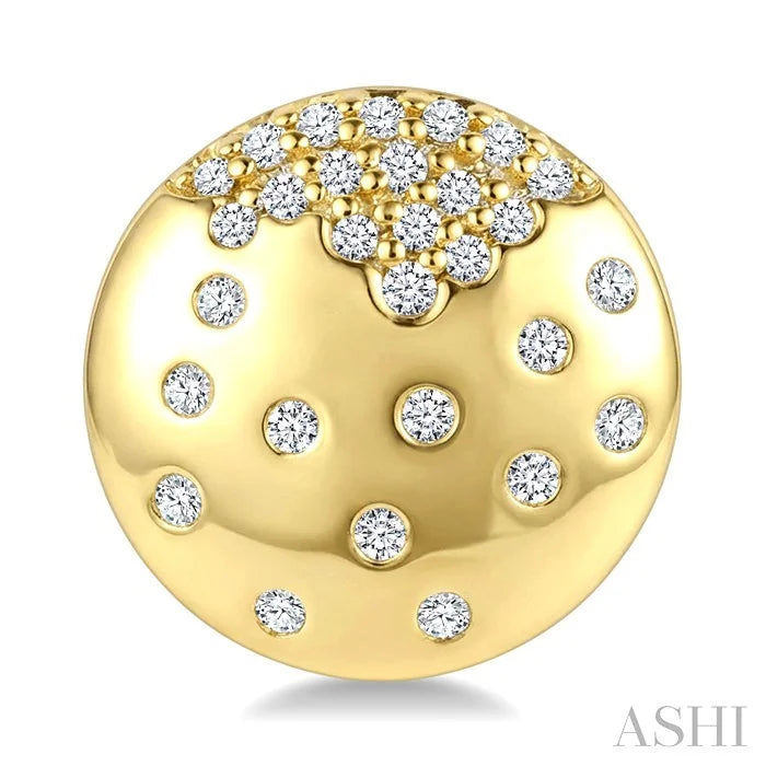 Mosaic Circle Diamond Fashion Earrings