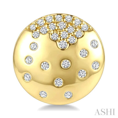 Mosaic Circle Diamond Fashion Earrings