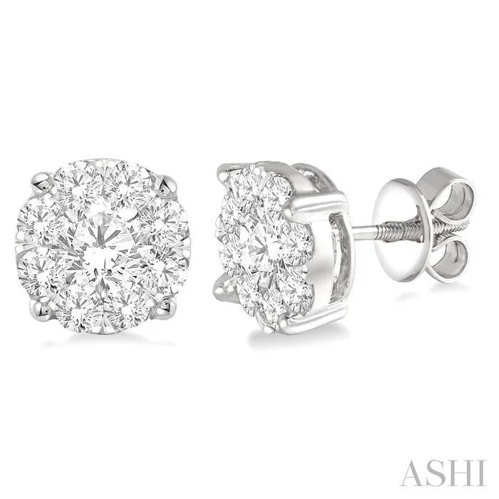 Round Shape Lovebright Essential Diamond Stud Earrings