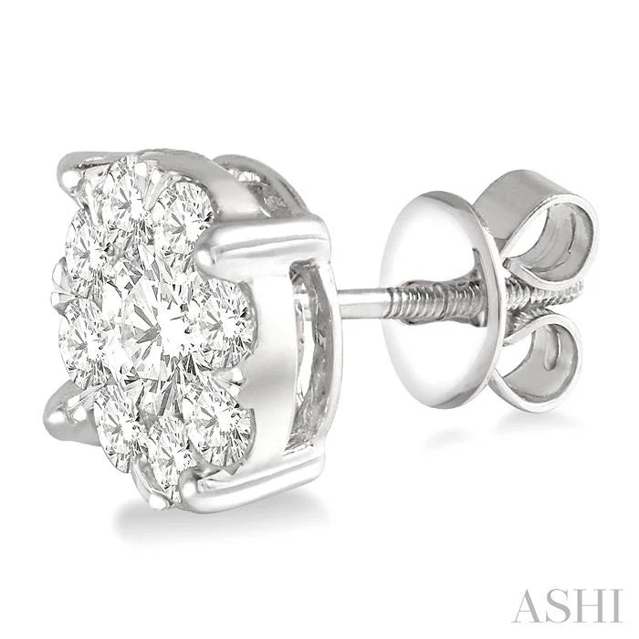Round Shape Lovebright Essential Diamond Stud Earrings