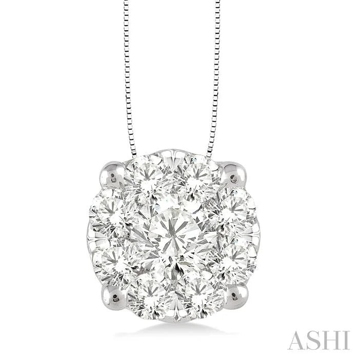 Round Shape Lovebright Essential Diamond Solitaire Pendant