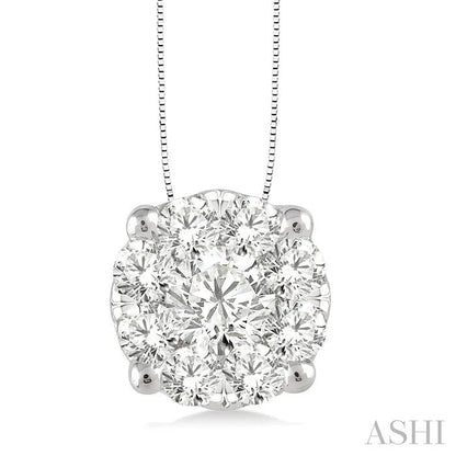 Round Shape Lovebright Essential Diamond Solitaire Pendant