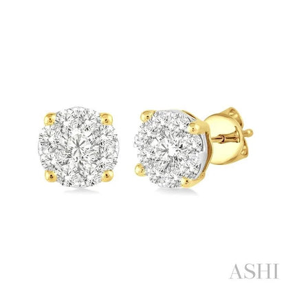 Round Shape Lovebright Essential Diamond Stud Earrings