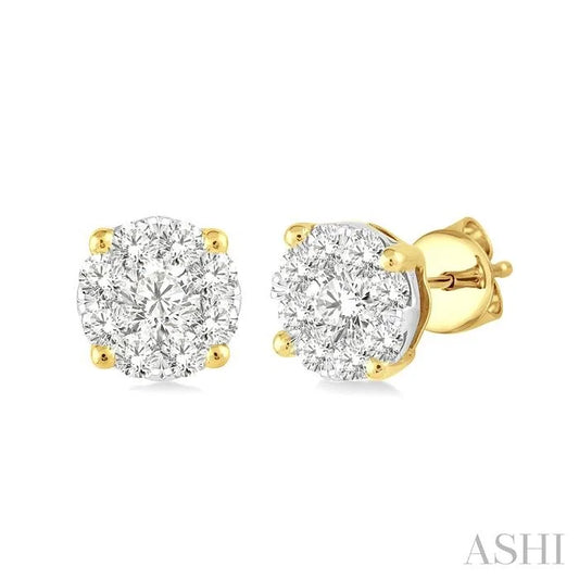 Round Shape Lovebright Essential Diamond Stud Earrings