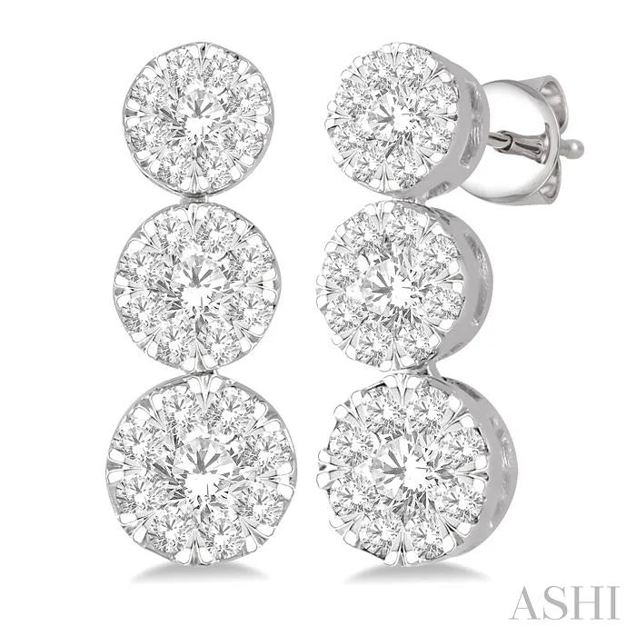 Round Shape Past Present & Future Lovebright Essential Diamond Earrings