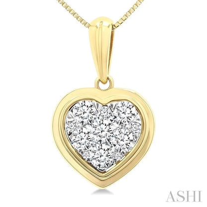 Heart Bezel Set Lovebright Diamond Fashion Pendant