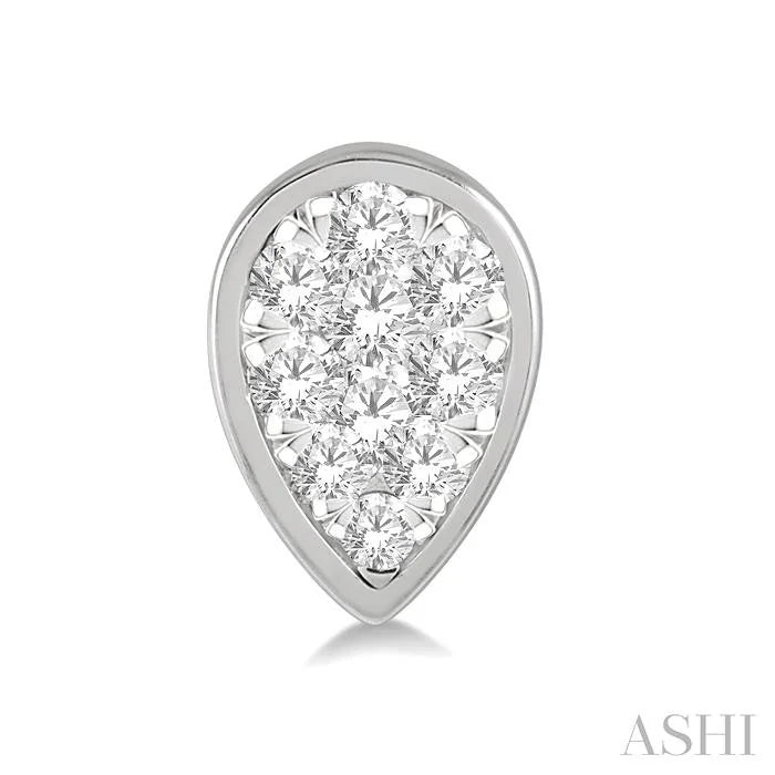Pear Shape Bezel Set Lovebright Essential Diamond Stud Earrings
