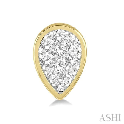 Pear Shape Bezel Set Lovebright Essential Diamond Stud Earrings