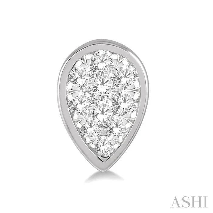 Pear Shape Bezel Set Lovebright Essential Diamond Stud Earrings