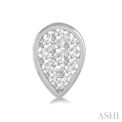 Pear Shape Bezel Set Lovebright Essential Diamond Stud Earrings