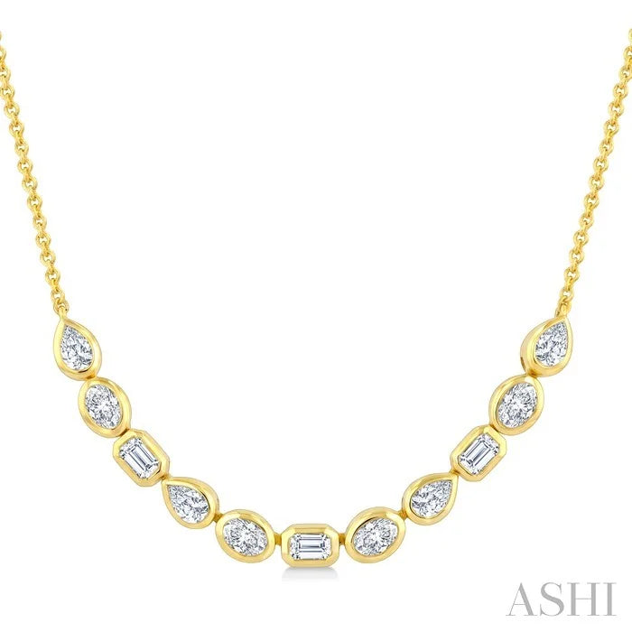 Mixed Shape Diamond Fashion Necklace