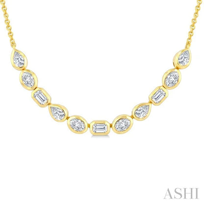 Mixed Shape Diamond Fashion Necklace