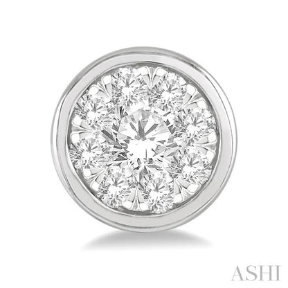 Round Shape Bezel Set Lovebright Essential Diamond Stud Earrings