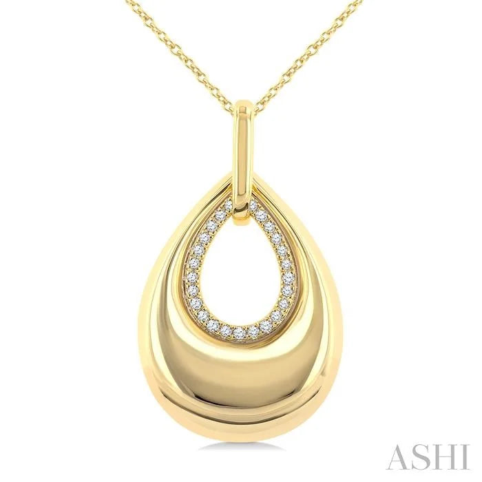 Aeris Gold Golden Glow Bold Drop Diamond Fashion Pendant