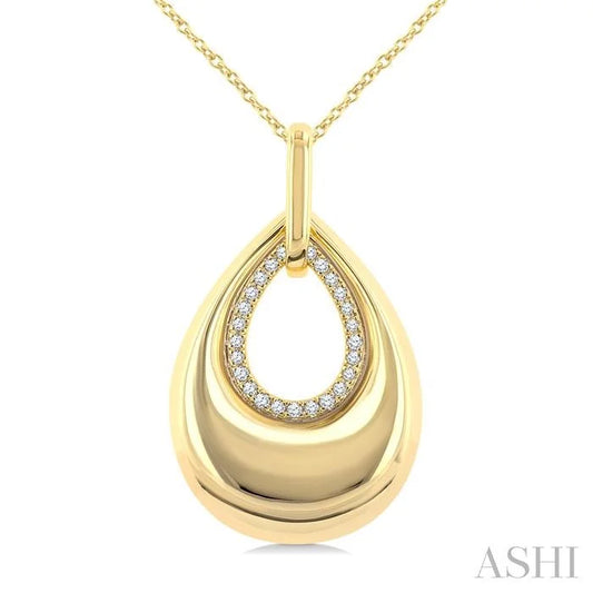 Aeris Gold Golden Glow Bold Drop Diamond Fashion Pendant