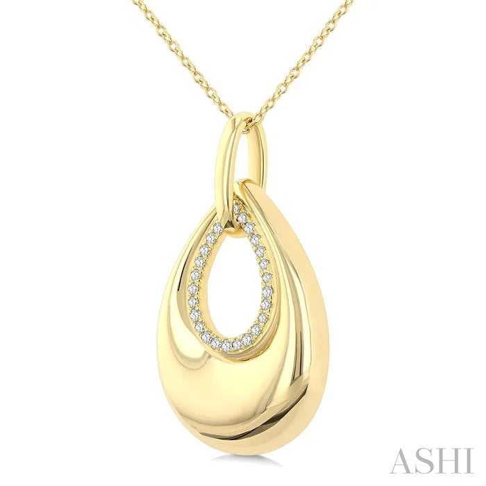 Aeris Gold Golden Glow Bold Drop Diamond Fashion Pendant