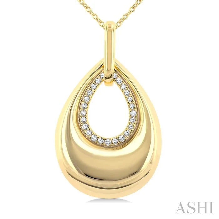 Aeris Gold Golden Glow Bold Drop Diamond Fashion Pendant