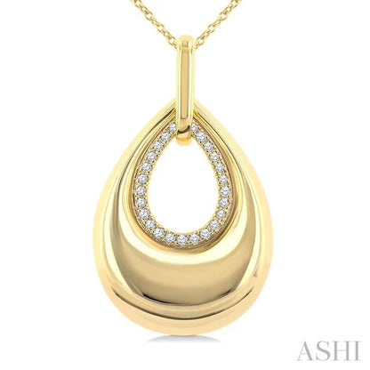 Aeris Gold Golden Glow Bold Drop Diamond Fashion Pendant