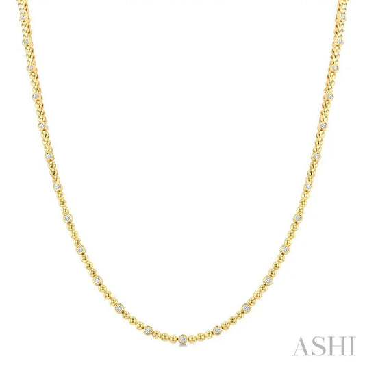 Bead Bijoux Bezel Diamond Fashion Necklace