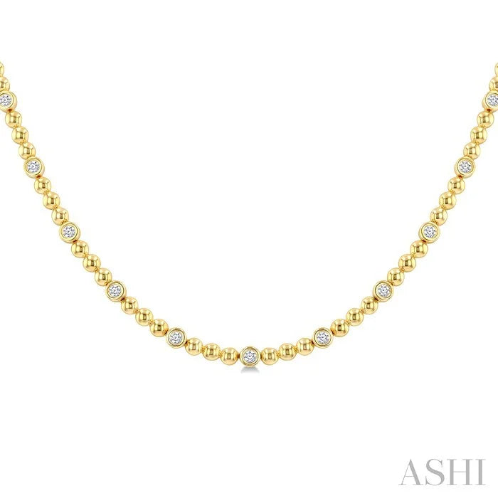 Bead Bijoux Bezel Diamond Fashion Necklace