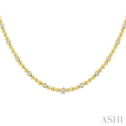 Bead Bijoux Bezel Diamond Fashion Necklace
