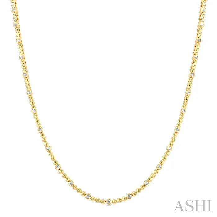 Bead Bijoux Bezel Diamond Fashion Necklace