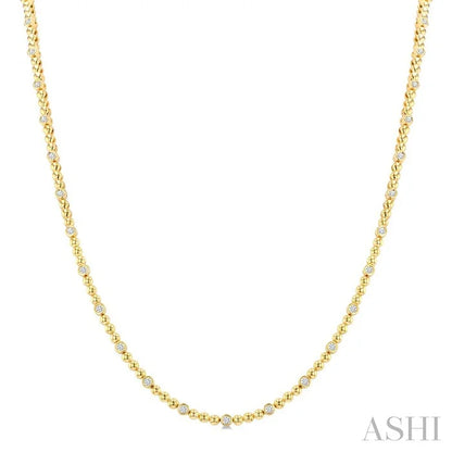 Bead Bijoux Bezel Diamond Fashion Necklace