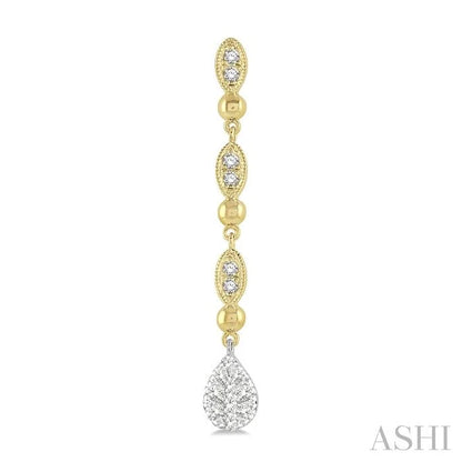 Pear Shape Lovebright Diamond Long Earrings