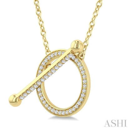 Circle Toggle Diamond Fashion Necklace
