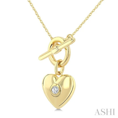 Heart Toggle Diamond Fashion Necklace