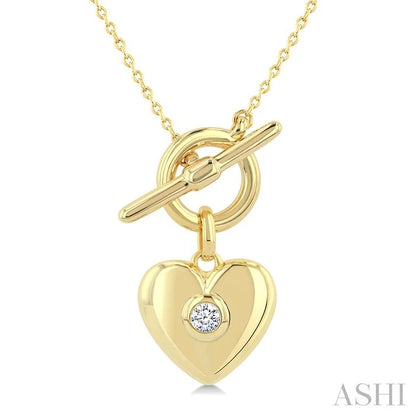 Heart Toggle Diamond Fashion Necklace