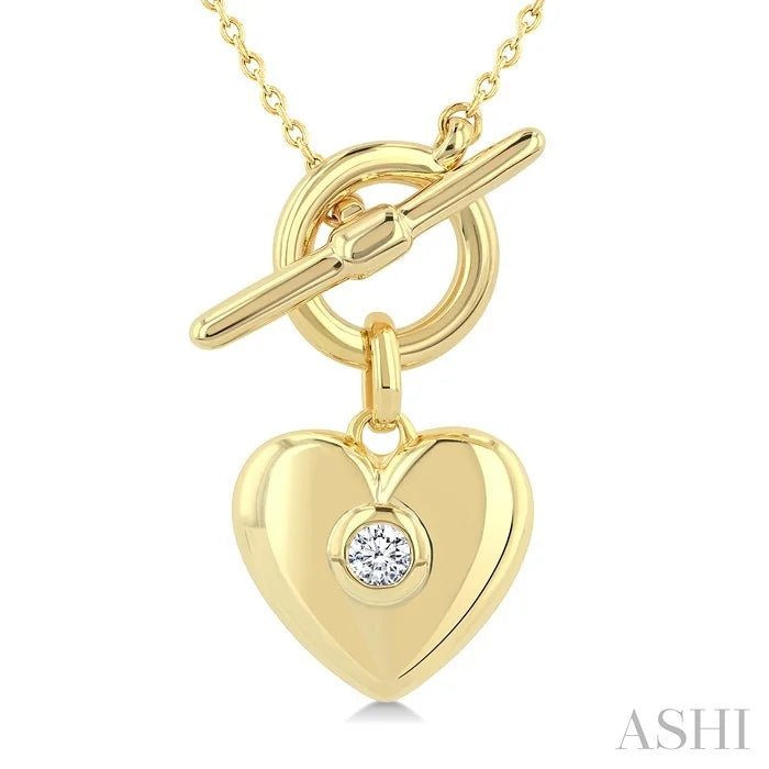 Heart Toggle Diamond Fashion Necklace