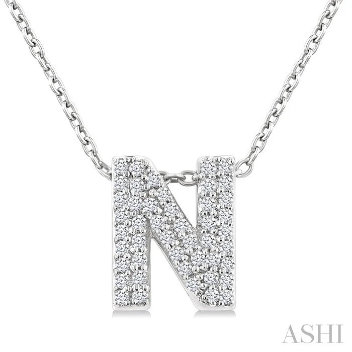 Bubble 'N' Initial Diamond Pendant