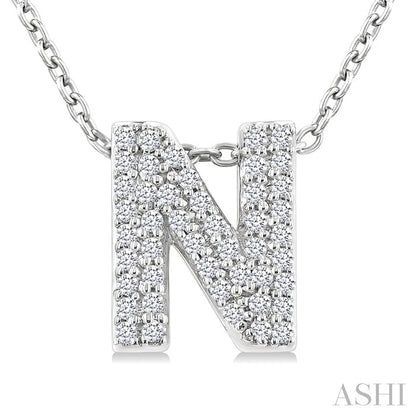 Bubble 'N' Initial Diamond Pendant