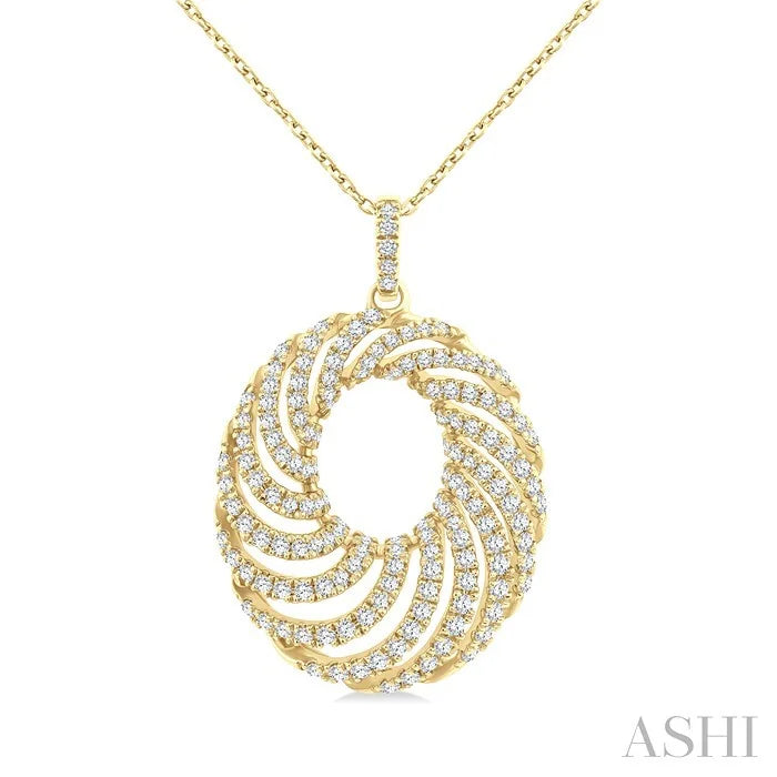 Swirl  Diamond Fashion Pendant
