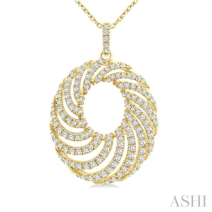 Swirl  Diamond Fashion Pendant