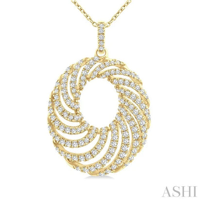Swirl  Diamond Fashion Pendant