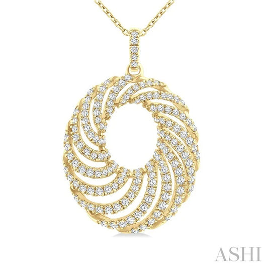 Swirl  Diamond Fashion Pendant