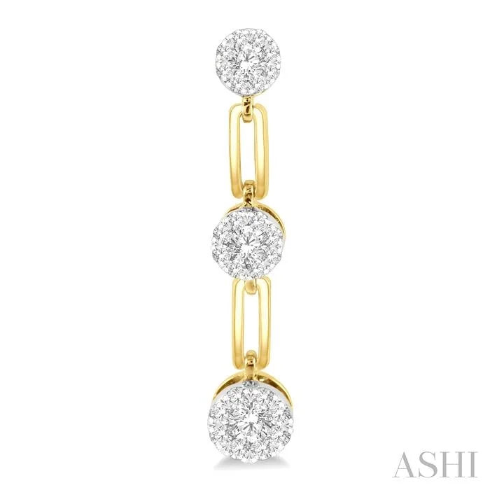 Paperclip Lovebright Diamond Fashion Earrings