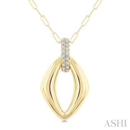Aeris Gold Marquise Shape Diamond Fashion Pendant