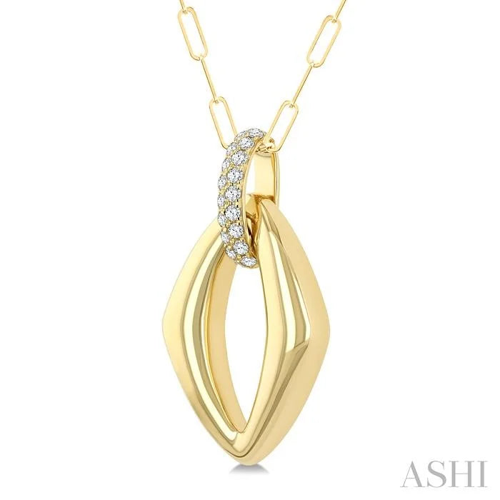 Aeris Gold Marquise Shape Diamond Fashion Pendant