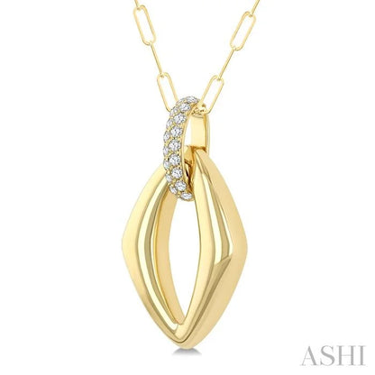 Aeris Gold Marquise Shape Diamond Fashion Pendant