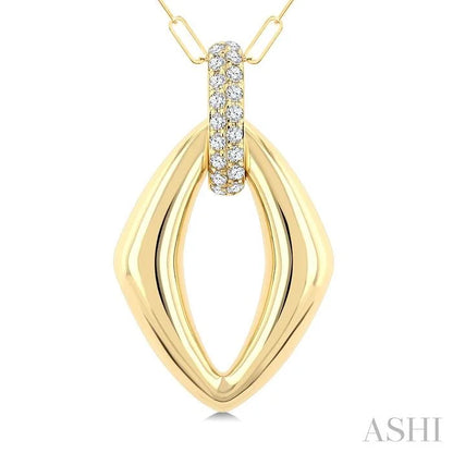 Aeris Gold Marquise Shape Diamond Fashion Pendant