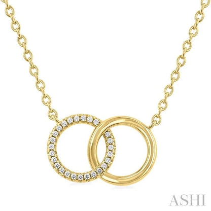 Circle Interlock Petite Diamond Fashion Pendant