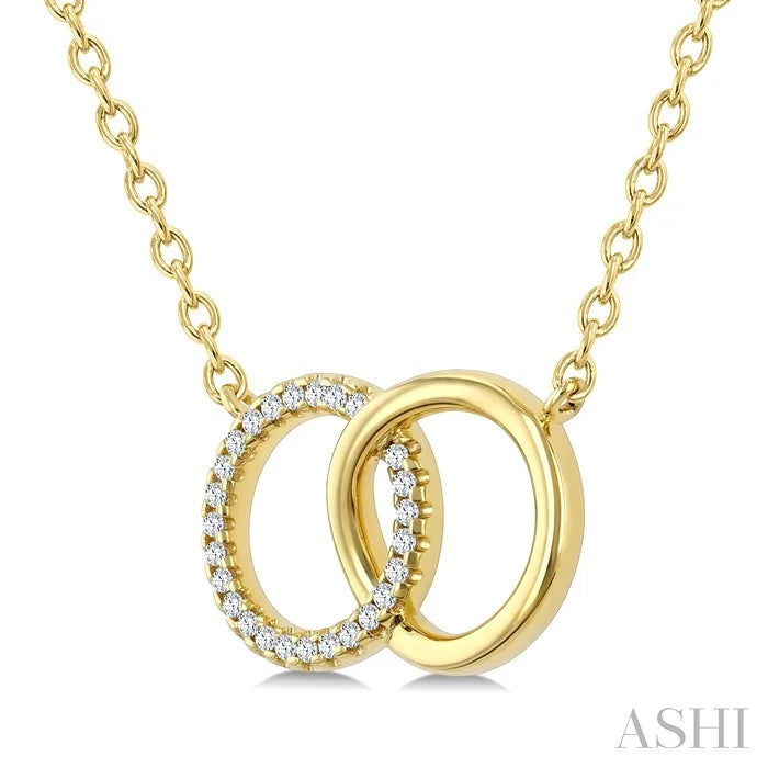 Circle Interlock Petite Diamond Fashion Pendant