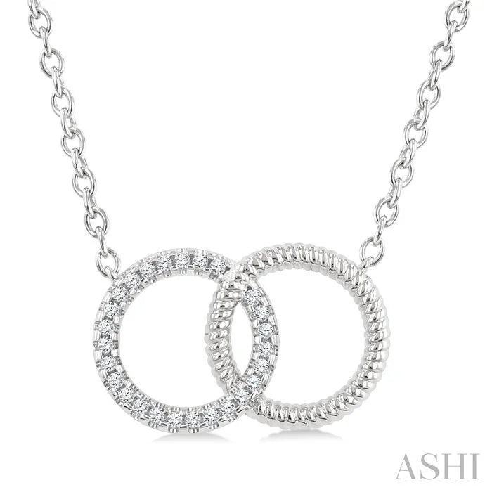 Circle Interlock Petite Diamond Fashion Pendant
