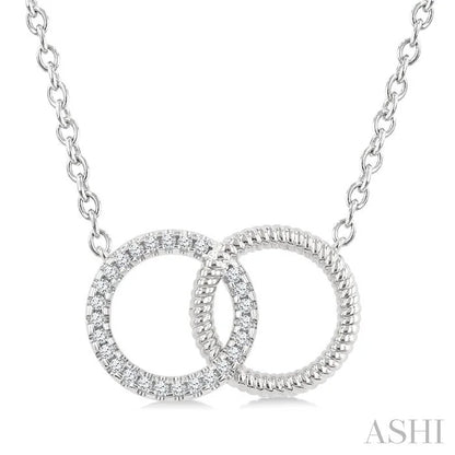 Circle Interlock Petite Diamond Fashion Pendant