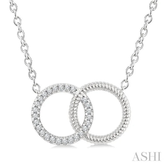 Circle Interlock Petite Diamond Fashion Pendant