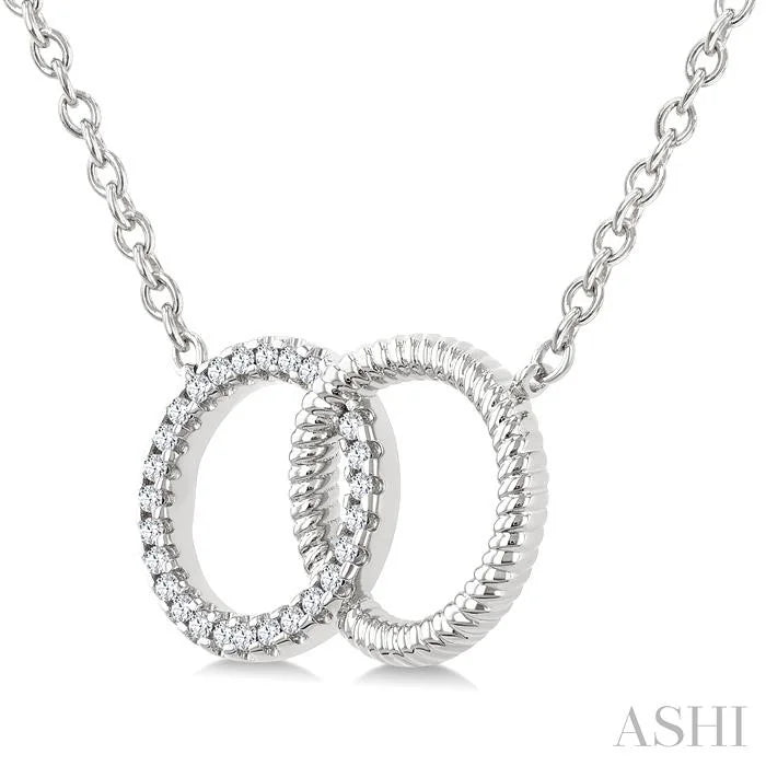 Circle Interlock Petite Diamond Fashion Pendant